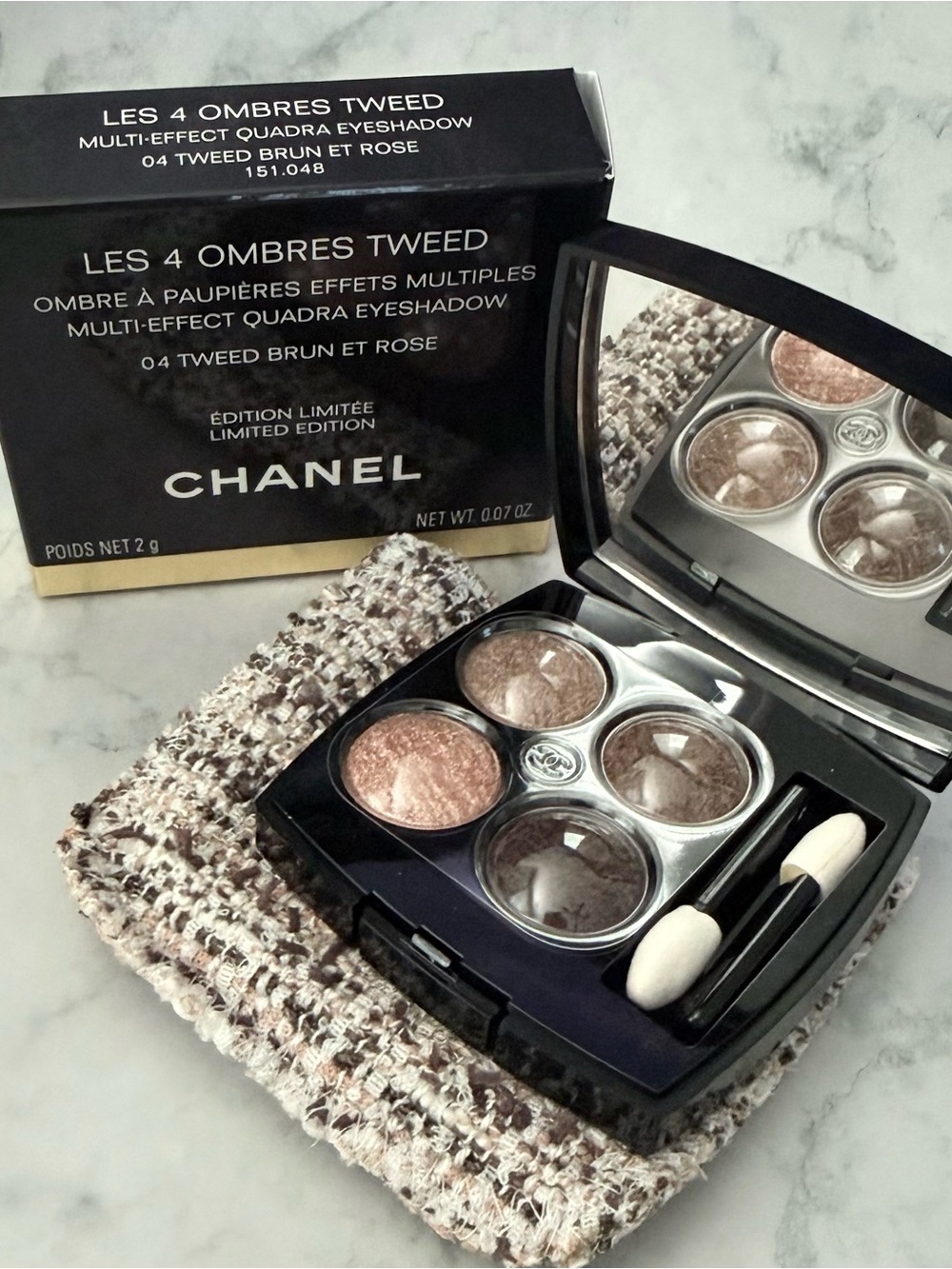 CHANEL Les 4 Ombres Tweed Quad Eyeshadow – 04 Brun Et Rose